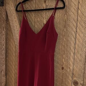 Lulu's Red Full Length Bodycon Dress Size Small